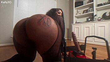 Busty Ethiopian Solo Babe Taps Out On Big Dick