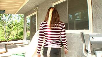 Redheaded Coed Plowed Hard by Older Neighbor, Wow!