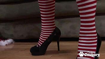 Beverly Hills Gets Messy Christmas Creampie Surprise