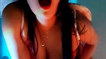 only for you viewers, this beautiful colombian angel is squirting crazy with dildo