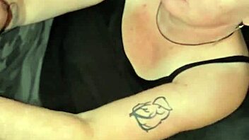 Busty wife Alegra sucks BBC with feet and pussy while husband works