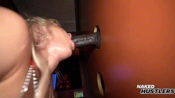 Blonde Wife Sucks Stranger's Monster Cock At Glory Hole