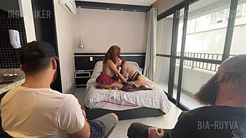 Exchanging wives and cumming on their faces short