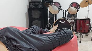 Man Masturbates His Big Cock In Front Of The Camera