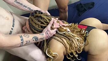 She SUCKED A LOT The Two COCKS Of Her Friends In USA.