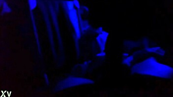 Ebony Woman Sucking Black Cock in Blue Room