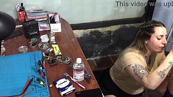 No money to pay technician, so I sucked his dick 😏