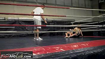 European Lesbian Babes Passionately Wrestling in Panties