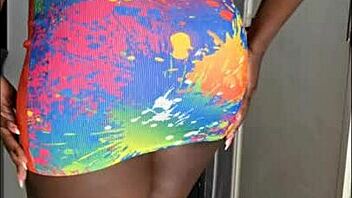 Ebony queen teases with big ass