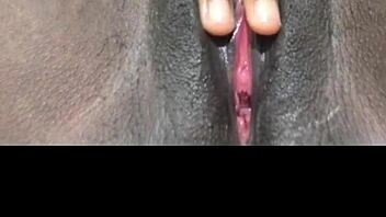 black wet pussy solo masturbation, huge ass creampie orgasm 😍