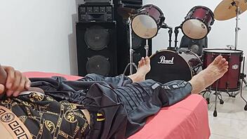 Man Masturbates His Big Cock In Front Of The Camera