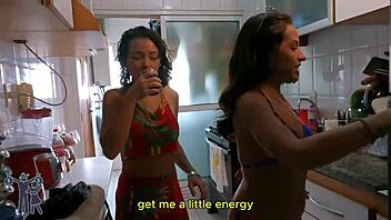 women showing they dont need men for handjob and fetish fun, brazilian brunette