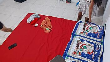 Latina Brunette MILF Prepares For Homemade Porn Scene In Spanish.