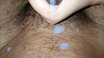 priya rubs her husband's dick with cum in slow motion clip