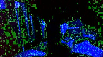 Ebony Woman Sucking Black Cock in Blue Room