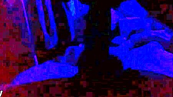 Ebony Woman Sucking Black Cock in Blue Room