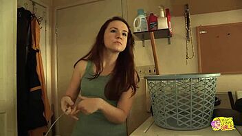 the brunette girl visited her lesbian friend's house for a casual get-together