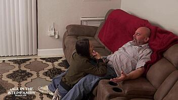 tiny sex freak freya von doom visits stepdad and new wife subtly