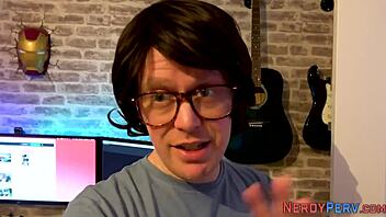 The newbie gives head to the nerd in reality