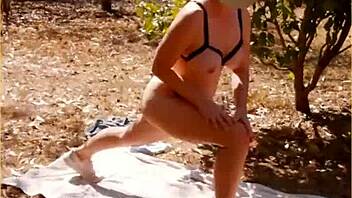 wifey tries nude public yoga