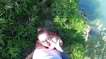 Petite Girl Lost in Forest Screams, Sucks Big Cock for Help