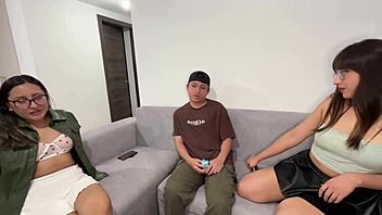 Truth or dare game ends with cum in throat