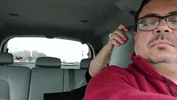 Wife gets fucked by stranger in car backseat while husband drives in caribbean