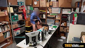 Petite teen 18+ thief gets punished with rough fucking.