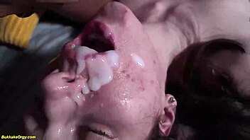 Extreme Bukkake DP Fuck Party Orgy With Teens!