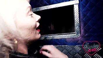 Beautiful milfs with big tits crave group cocks in french threesome