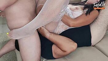 in this femdom scene, the wife facesits in a bisexual threesome and takes a double creampie.