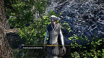 In this let's play video, clothes get ripped during striptease leading to blowjob and cumshot on pussy