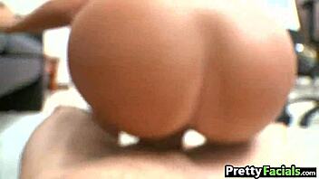 Brazilian babe Nikki gets facial cumshots in movies 1, 2, 5.