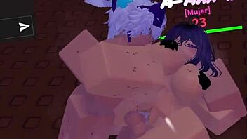 They take a woman with purple hair in this anime hentai