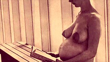 Vintage Dark London interracial pregnant threesome in swinging sixties shadows