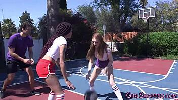 Teen in Interracial Step Family Engages in Masturbation Fingering and Group Oral