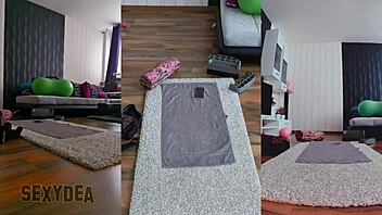 Join this naked workout with curvy MILF in triple cam view 🔥