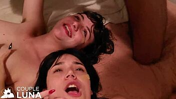 Can you believe how these two hot sluts moan and squirt during wild couple swapping?