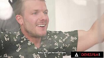 Rough Threesome With Neighbors In Gloryhole Box