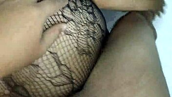 fucking my wife's pussy in sexy bodystocking she used with her lover creampie domination