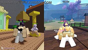 They take a woman with purple hair in this anime hentai