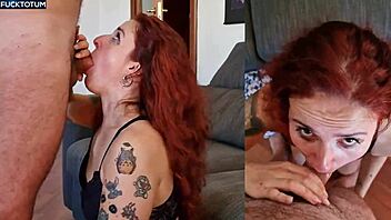 Don't be scared, shove huge cock down throat for deepthroat swallow