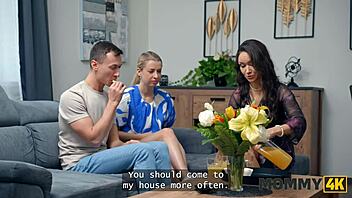 Mommy4k got me dripping wet when she introduced her boyfriend at home.