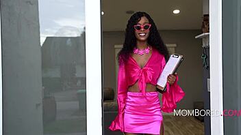 ebony realtor bends over backwards for interracial hardcore taboo fuck