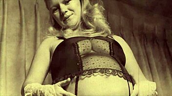 Vintage Dark London interracial pregnant threesome in swinging sixties shadows