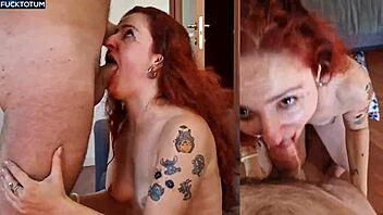 Don't be scared, shove huge cock down throat for deepthroat swallow