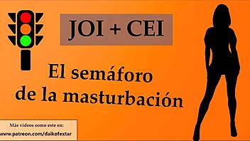A game to masturbate without traffic, JOI in Spanish