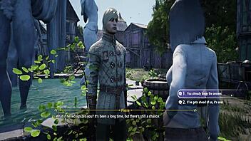 In this let's play video, clothes get ripped during striptease leading to blowjob and cumshot on pussy