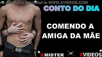 Eating the mother's friend in an erotic story.