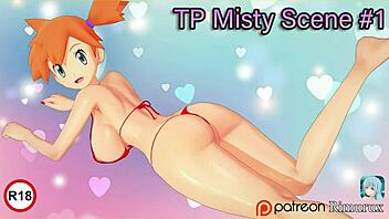 misty recibe una triple penetracion en la playa